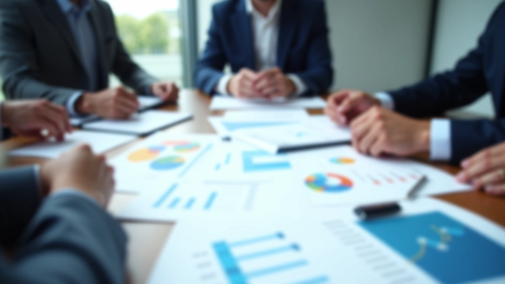 Financial planning meeting with spreadsheets and charts